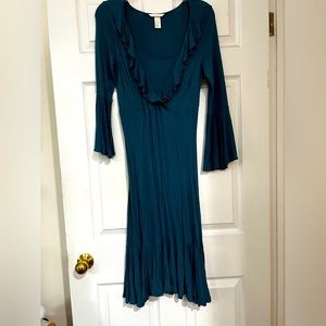 H&M Teal Ruffled Nursing Dress